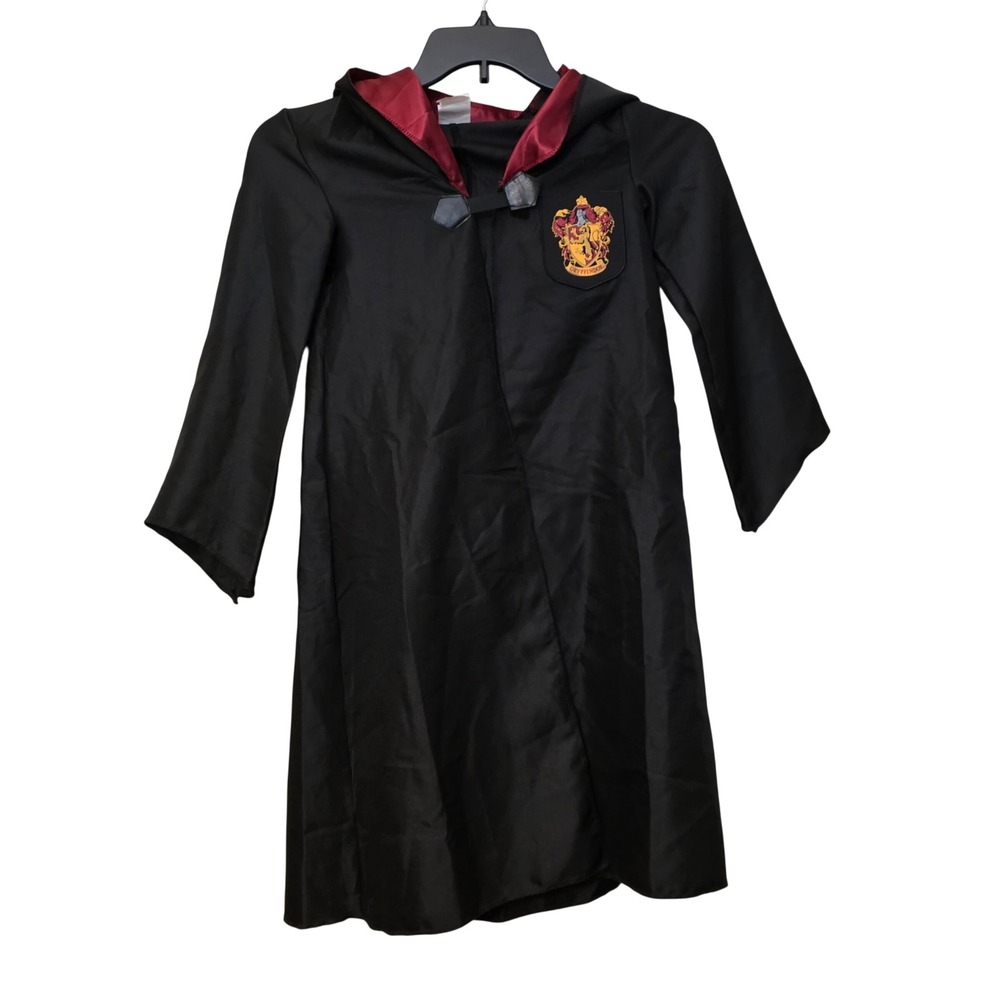 Wizarding World of Harry Potter Gryffindor Robe Kids Small 4-6 Black Crest